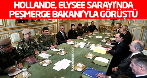Hollande, Elysee Sarayı’nda Peşmerge Bakanı’yla görüştü