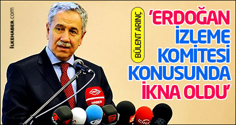 Arınç: 'Erdoğan izleme komitesi konusunda ikna oldu'