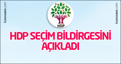 HDP Seçim Bildirgesini açıkladı