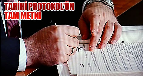 Türkiye-Ermenistan protokolünün tam metni