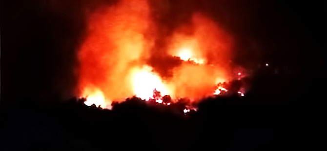 Diyarbakır'ın Lice ve Kulp İlçeleri'nde eş zamanlı yangın