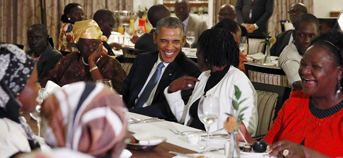 ABD Başkanı Obama Kenya'da akrabalarıyla buluştu