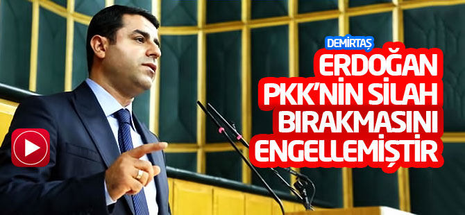Demirtaş: Cumhurbaşkanı, PKK'nin silah bırakmasını engellemiştir
