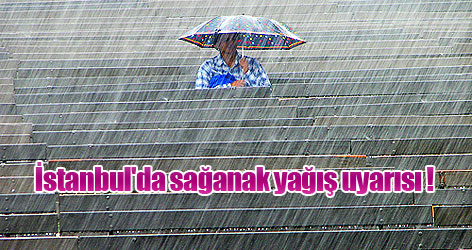 İstanbul'da sağanak yağış uyarısı