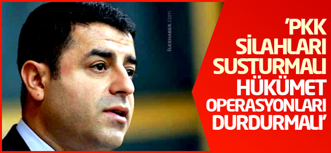 Demirtaş: PKK silahları susturmalı, hükümet operasyonları durdurmalı