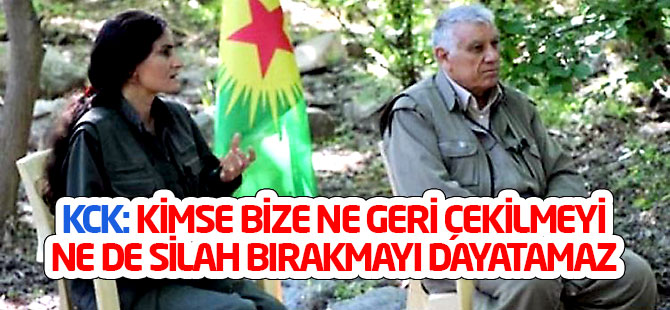 KCK: Kimse bize ne geri çekilmeyi ne de silah bırakmayı dayatamaz