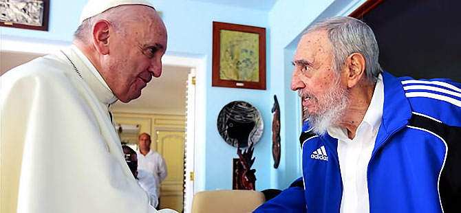 Papa, Havana’da Fidel Castro ile görüştü
