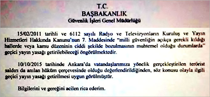 Başbakanlık patlamaya ilişkin yayın yasağı getirdi