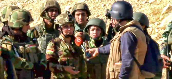 Rojavalı kadın Peşmergeler de savaşta