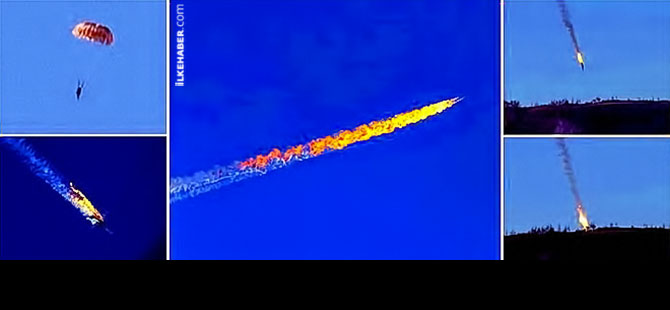 Türkiye sınırında savaş uçağı düştü