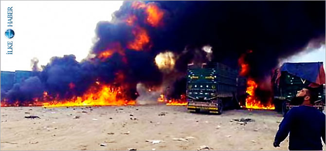 Rus savaş uçakları Suriye'ye giden TIR'ları bombalandı: 7 ölü