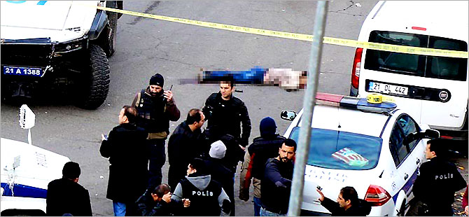 Diyarbakır’da polise ateş açan bir kadın öldürüldü
