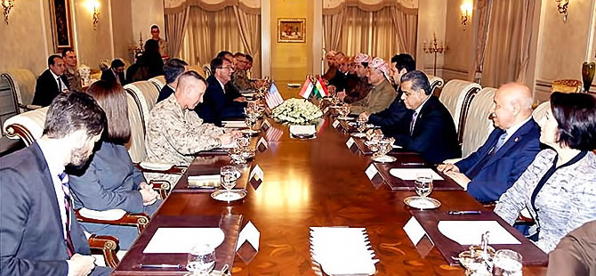 Barzani, ABD Savunma Bakanı Carter ile görüştü