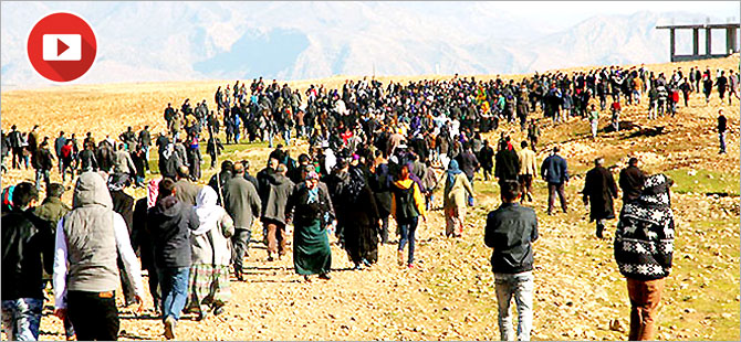 Binlerce kişi İdil’den Cizre’ye yürüyor