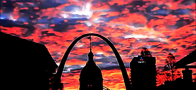 ABD’de gökyüzü kırmızıya 'boyandı'