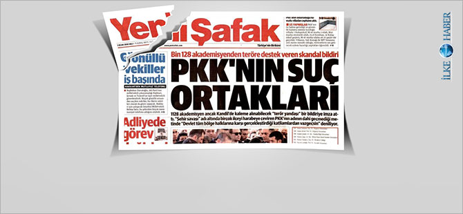 Yeni Şafak, barış isteyen 1128 akademisyeni hedef gösterdi