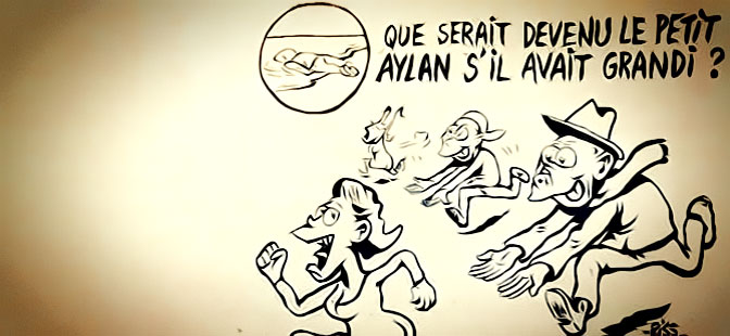 Charlie Hebdo’nun Alan Kurdi karikatürüne tepki