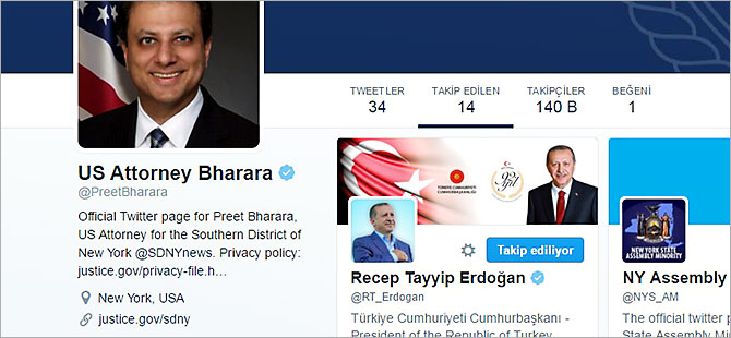 Rıza Sarraf’ı tutuklatan ABD’li savcı Erdoğan’ı takibe aldı