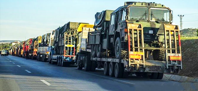 Suriye sınırına askeri sevkiyat