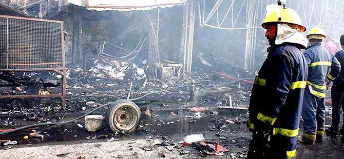 Bağdat'ta pazar yerine bombalı saldırı