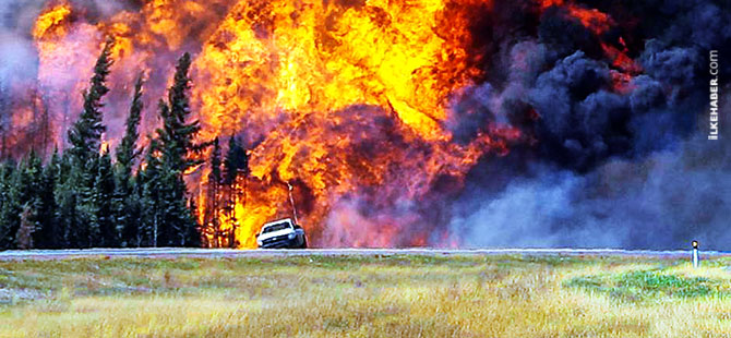 Kanada'da 200 bin hektarlık alan kül oldu