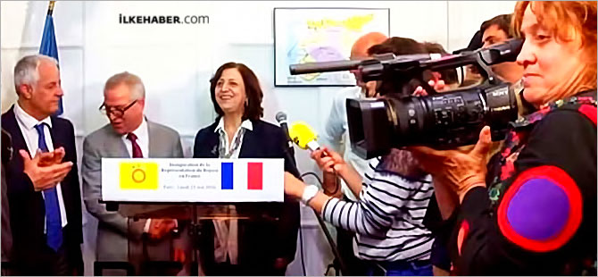 Paris'te Rojava temsilciliği açıldı