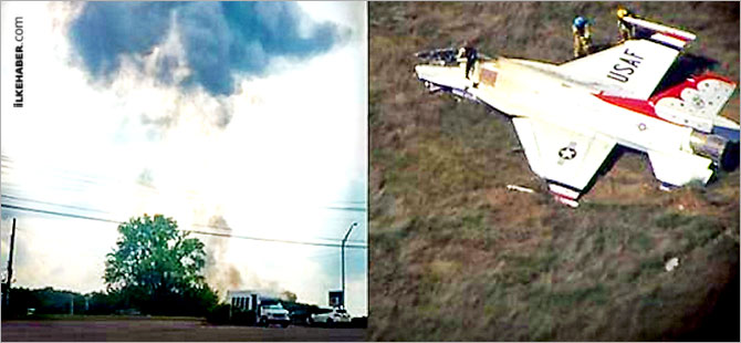 ABD'de iki gösteri savaş uçağı art arda düştü