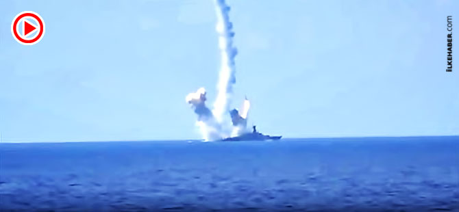 Rusya Akdeniz'deki savaş gemilerinden Suriye'ye füze fırlattı