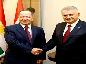 Mesud Barzani, Binali Yıldırım'la görüştü