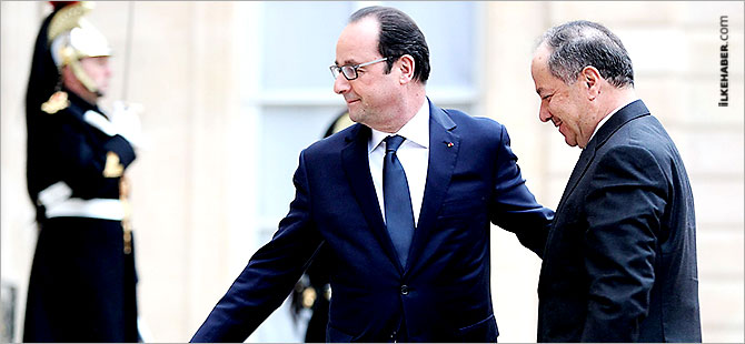 Barzani Elysee Sarayında Hollande ile görüştü