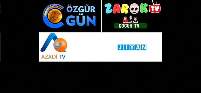 Zarok TV, Özgür Gün TV, Jiyan TV ve Azadi TV mühürlendi