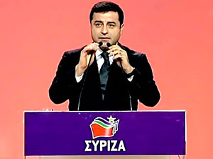 Selahattin Demirtaş Syriza'ya konuştu