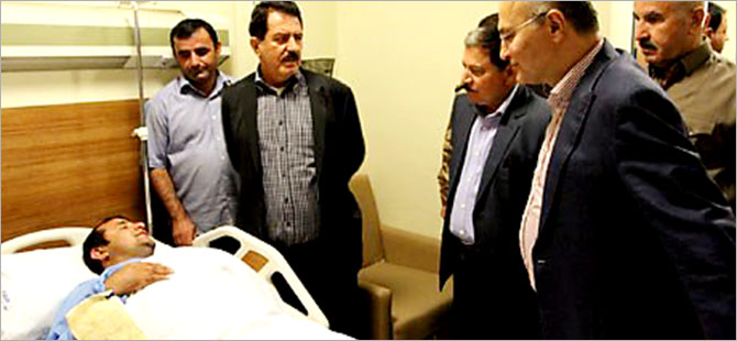 YNK’den yaralı Peşmergelere ziyaret