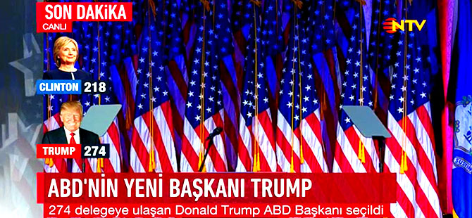 ABD'nin yeni başkanı Trump oldu