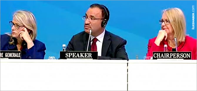 NATO toplantısında Bozdağ konuştu, HDP'li Pir itiraz etti