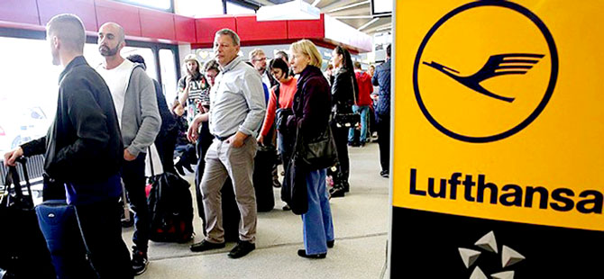 Lufthansa'da grev: 876 uçuş iptal edildi