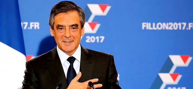 Fransa cumhurbaşkanlığı adayı Fillon'un evine polis baskını