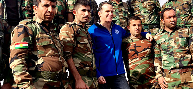 Brett McGurk, Peşmerge'yi cephede ziyaret etti