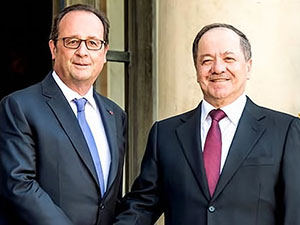 Fransa Cumhurbaşkanı Hollande, Hewler'e gidiyor