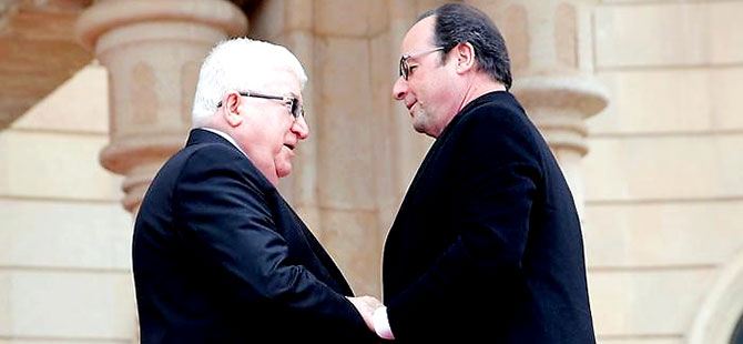 Fransa Cumhurbaşkanı Hollande Bağdat'ta