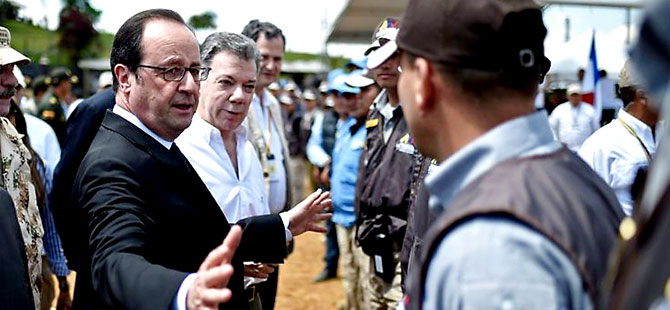 Hollande FARC gerillalarını ziyaret etti