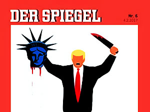 Trump’ı kafa kesen bir IŞİD'li gibi çizdiler