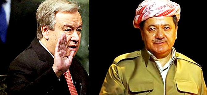 BM Genel Sekreteri'nden Barzani'ye mektup
