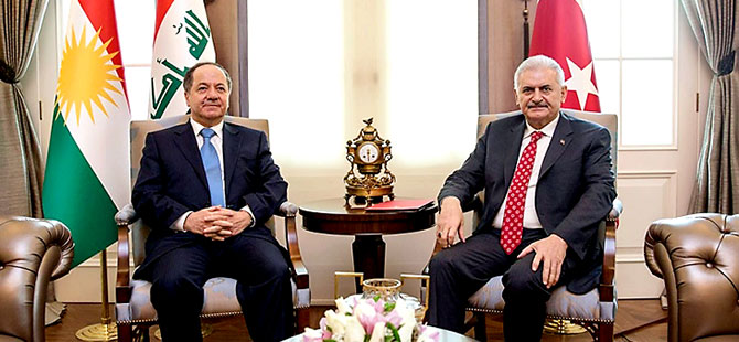 Mesud Barzani ile Binali Yıldırım görüştü