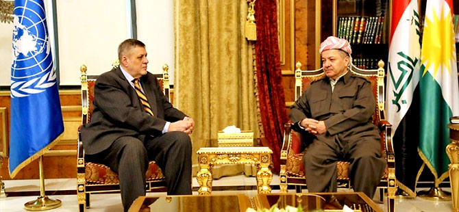 Mesud Barzani, BM heyeti ile görüştü