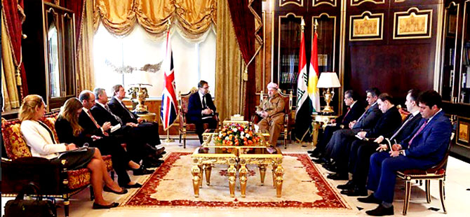 Barzani, İngiliz dışişleri heyetini kabul etti
