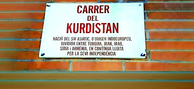 Katalonya'da Kürdistan sokağı