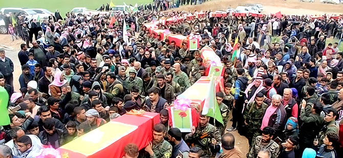 ABD saldırısında yaşamını yitiren 17 SDG'li toprağa verildi