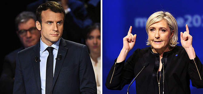 Fransa'da ilk turun galipleri Macron ve Le Pen