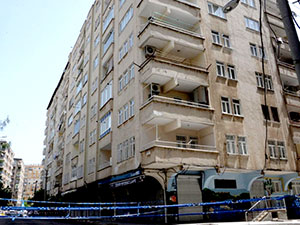 Diyarbakır'da kolonu patlayan 10 katlı bina boşaltıldı